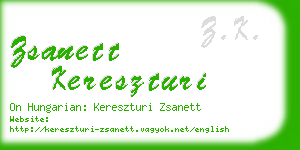 zsanett kereszturi business card